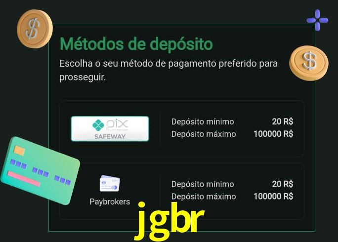 O cassino jgbr oferece uma grande variedade de métodos de pagamento